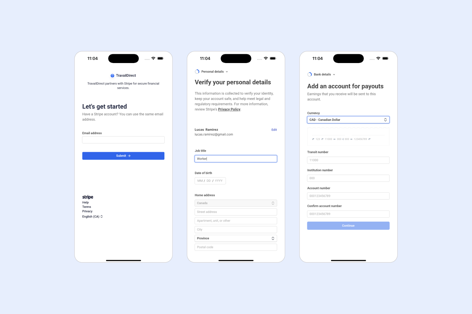 travaildirect stripe